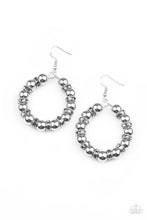 Load image into Gallery viewer, Cosmic Halo - Silver Rhinestone Earrings Paparazzi Accessories