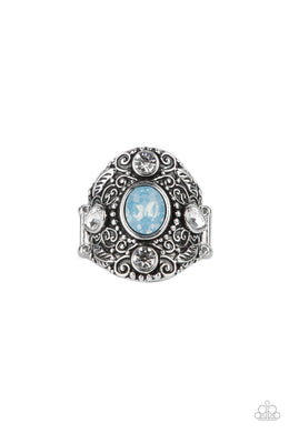 In The Limelight - Blue Rhinestone Ring Paparazzi Accessories