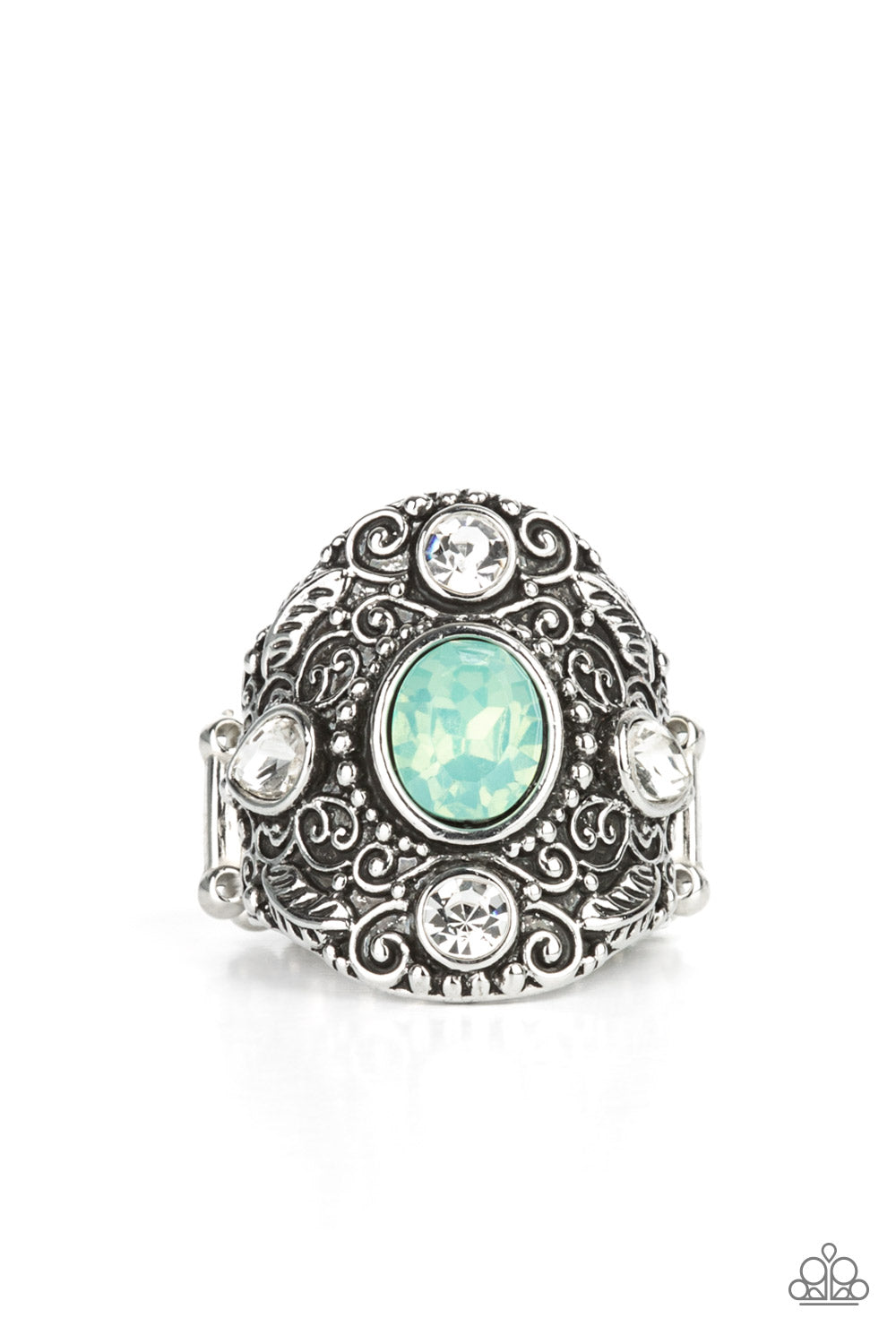 In The Limelight - Green Opal Ring Paparazzi Accessories