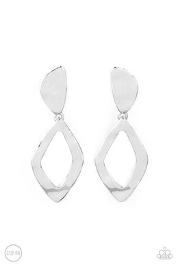 Industrial Gallery - Silver Clip-On Earrings Paparazzi Accessories
