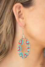 Load image into Gallery viewer, Off The Rim - Blue Seed Bead Earrings Paparazzi Accessories