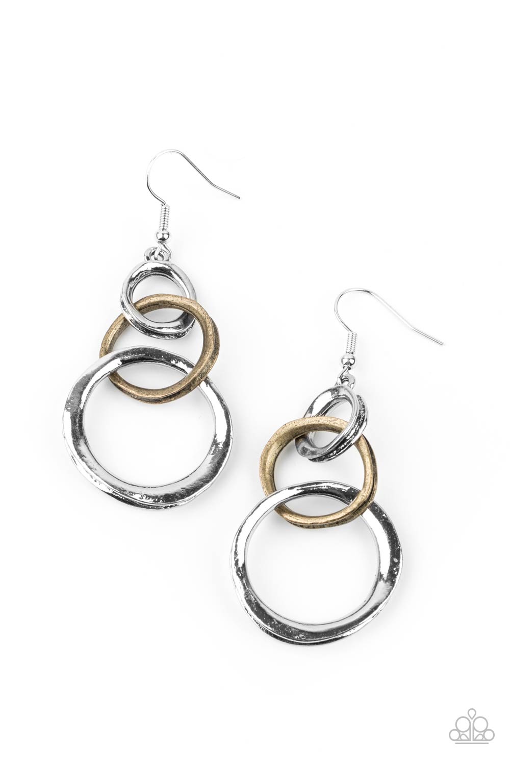 Harmoniously Handcrafted - Silver Earrings Paparazzi Accessories