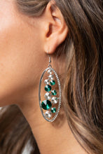 Load image into Gallery viewer, Rock Candy Bubbly - Green Rhinestone Earrings Paparazzi Accessories
