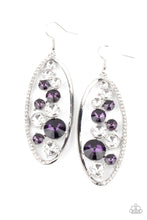 Load image into Gallery viewer, Rock Candy Bubbly - Purple Earrings Paparazzi Accessories