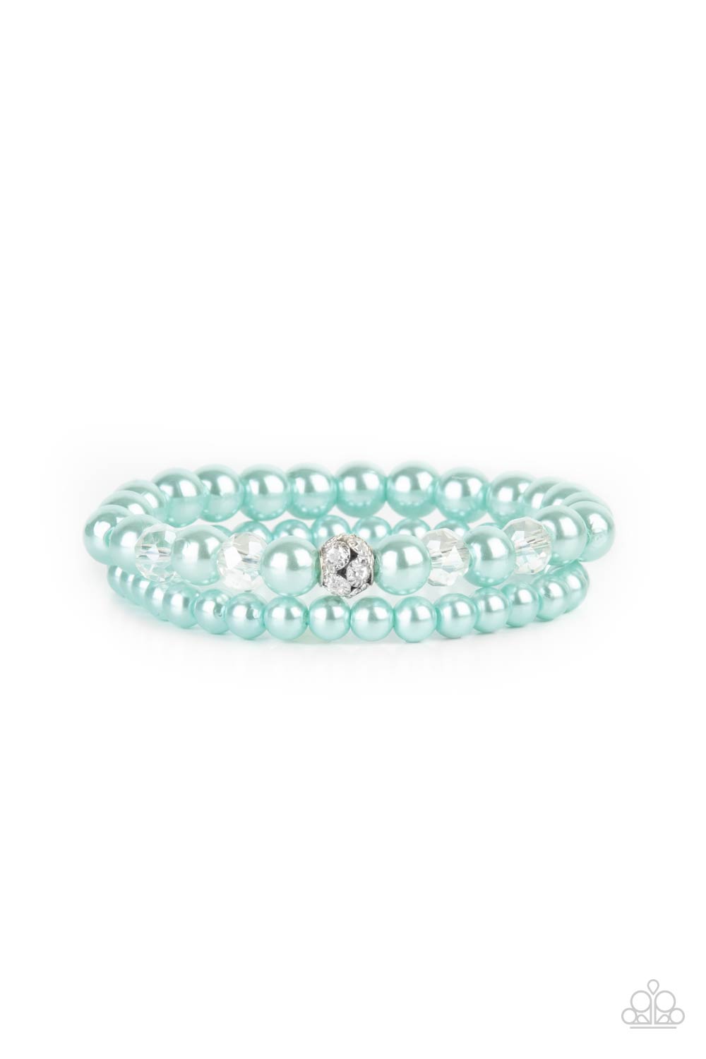 Cotton Candy Dreams - Blue Pearl Stretchy Bracelet Paparazzi Accessories