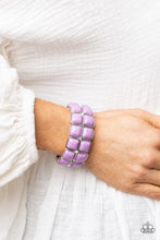Load image into Gallery viewer, Double The DIVA-ttitude - Purple Stretchy Bracelet Paparazzi Accessories