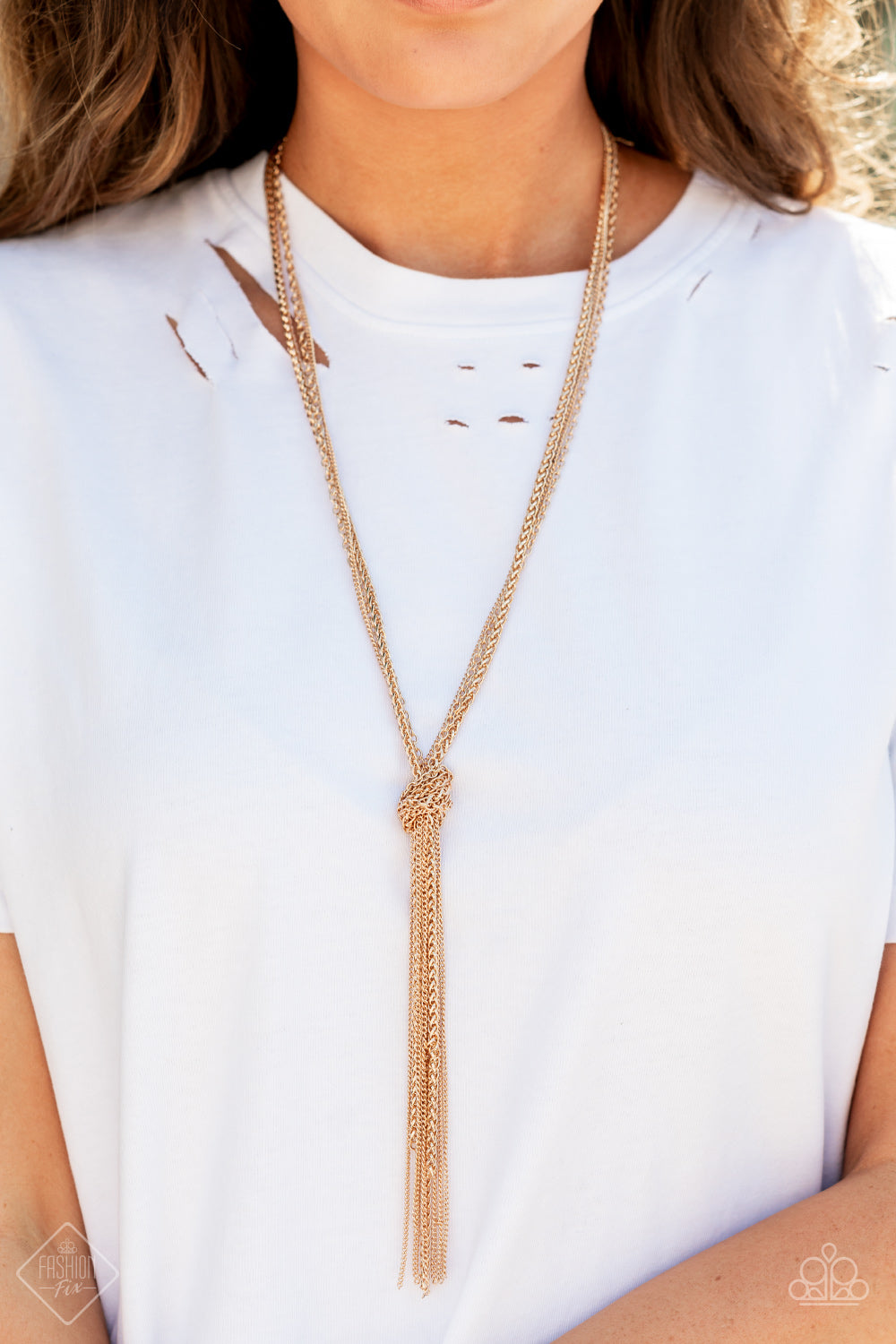 Knot All There Gold Necklace Paparazzi Accessories