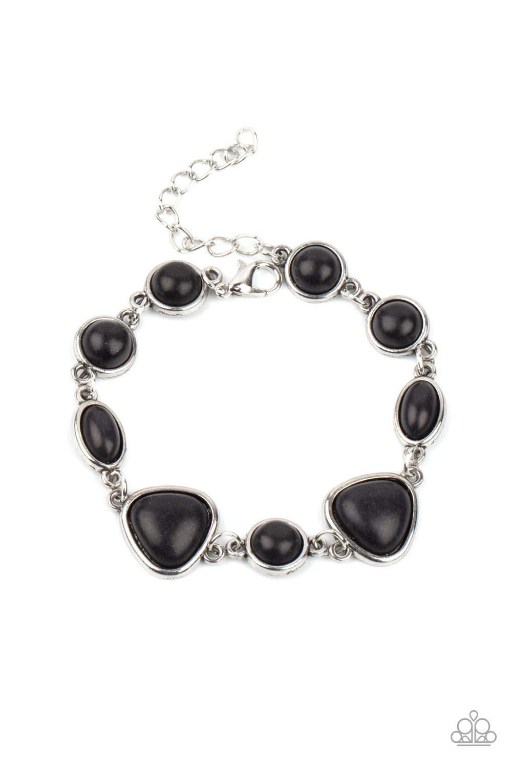 Eco-Friendly Fashionista - Black Stone Bracelet Paparazzi Accessories