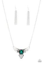 Load image into Gallery viewer, You the TALISMAN! - Green Rhinestone Necklace Paparazzi Accessories