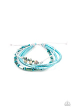 Load image into Gallery viewer, Holographic Hike - Blue Pull-Tie Urban Bracelet Paparazzi Accessories