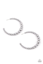 Load image into Gallery viewer, Glamour Graduate - Silver Pearl Hoop Earrings Paparazzi Accessories