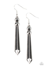 Load image into Gallery viewer, Sparkle Stream - Silver Hematite Rhinestone Earrings Paparazzi Accessories