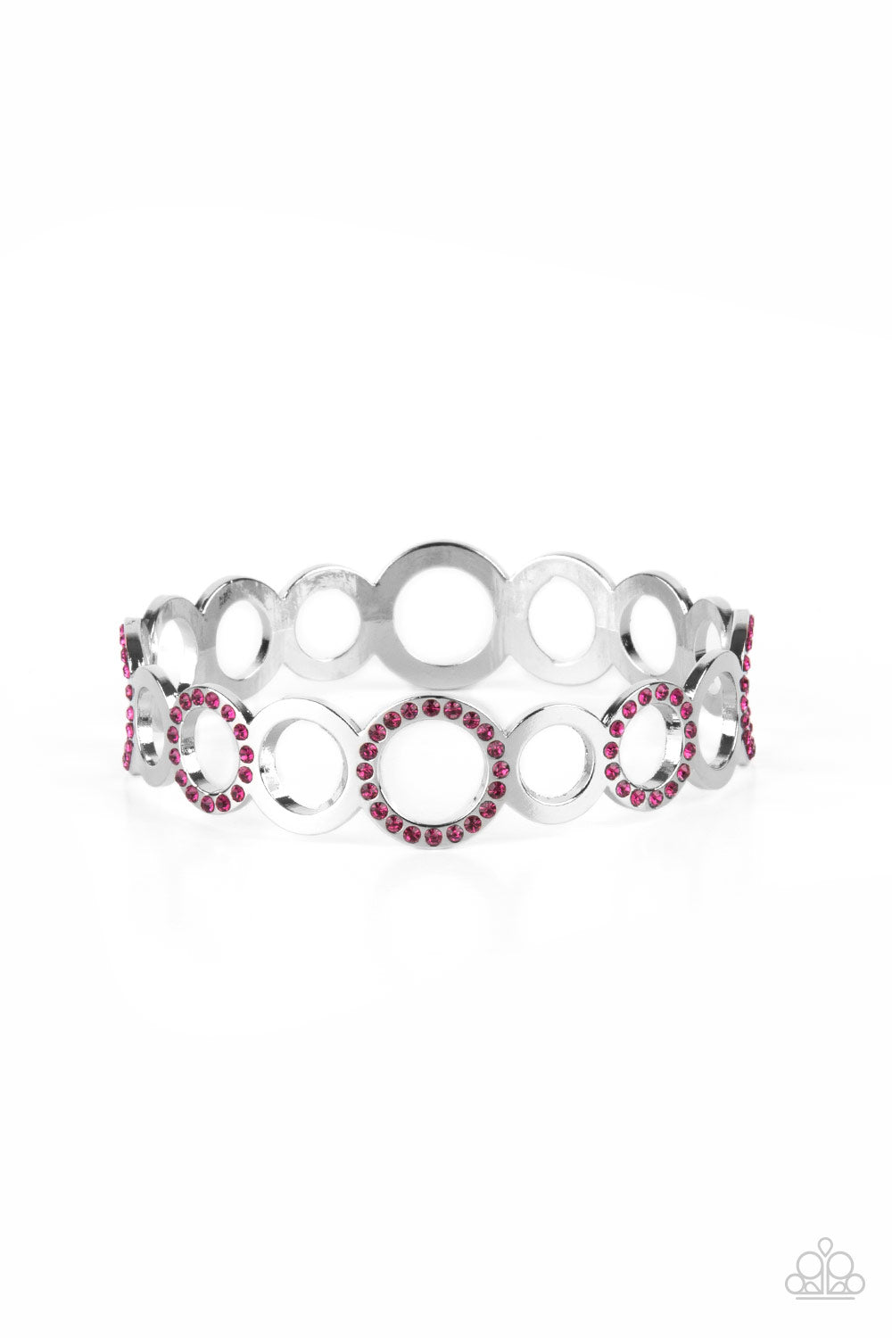 Future, Past, and POLISHED - Pink Rhinestone Bangle Bracelet Paparazzi Accessories