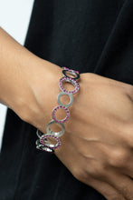 Load image into Gallery viewer, Future, Past, and POLISHED - Pink Rhinestone Bangle Bracelet Paparazzi Accessories