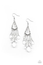 Load image into Gallery viewer, Paid Vacation - White Earrings Paparazzi Accessories