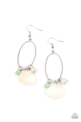 This Too SHELL Pass - Green Earrings Paparazzi Accessories
