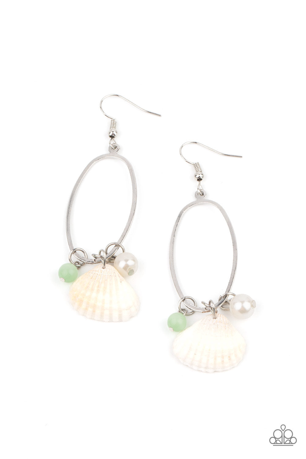 This Too SHELL Pass - Green Earrings Paparazzi Accessories