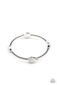 Bangles,white,Dewdrop Dancing - White Bangle Bracelet