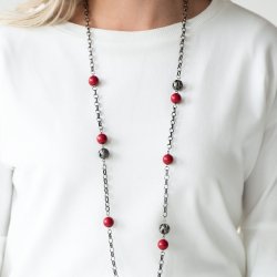 Fashion Fad Red Necklace Paparazzi Accessories