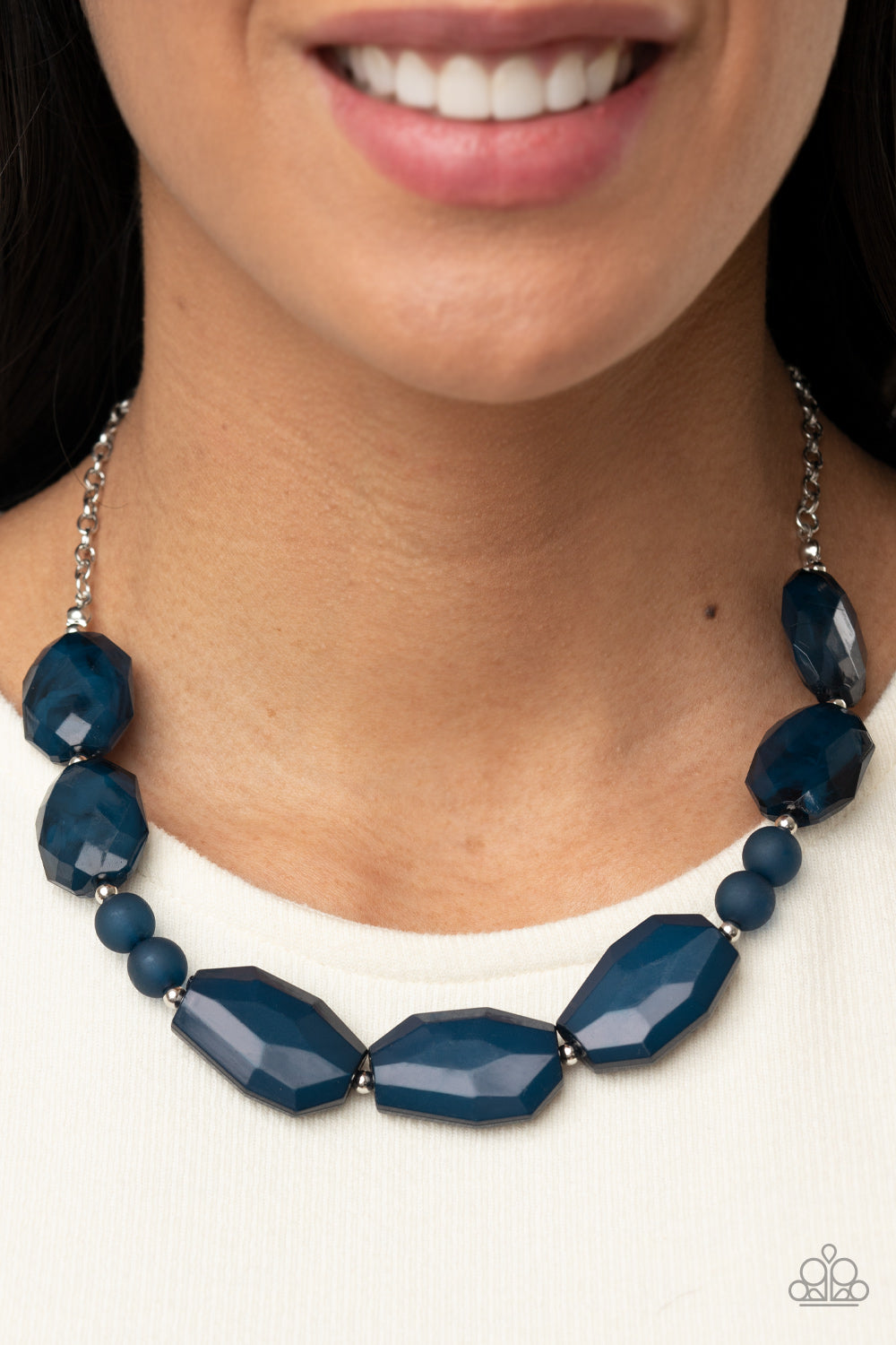 Melrose Melody - Blue Necklace Paparazzi Accessories