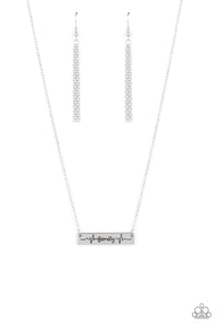 inspirational,short necklace,silver,Living The Mom Life - Silver Necklace