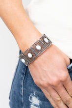 Load image into Gallery viewer, Cakewalk Dancing - White Stretchy Bracelet Paparazzi Accessories