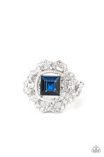 Load image into Gallery viewer, Candid Charisma - Blue Rhinestone Ring Paparazzi Accessories