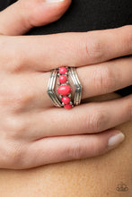 Load image into Gallery viewer, Show-Stopping Chevron - Pink Ring Paparazzi Accessories