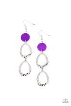 Load image into Gallery viewer, Surfside Shimmer - Purple Earrings Paparazzi Accessories