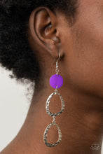 Load image into Gallery viewer, Surfside Shimmer - Purple Earrings Paparazzi Accessories