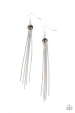 Load image into Gallery viewer, Always In Motion - Silver Rhinestone Earrings Paparazzi Accessories