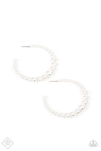 Load image into Gallery viewer, Glamour Graduate White Pearl Earrings Paparazzi Accessories