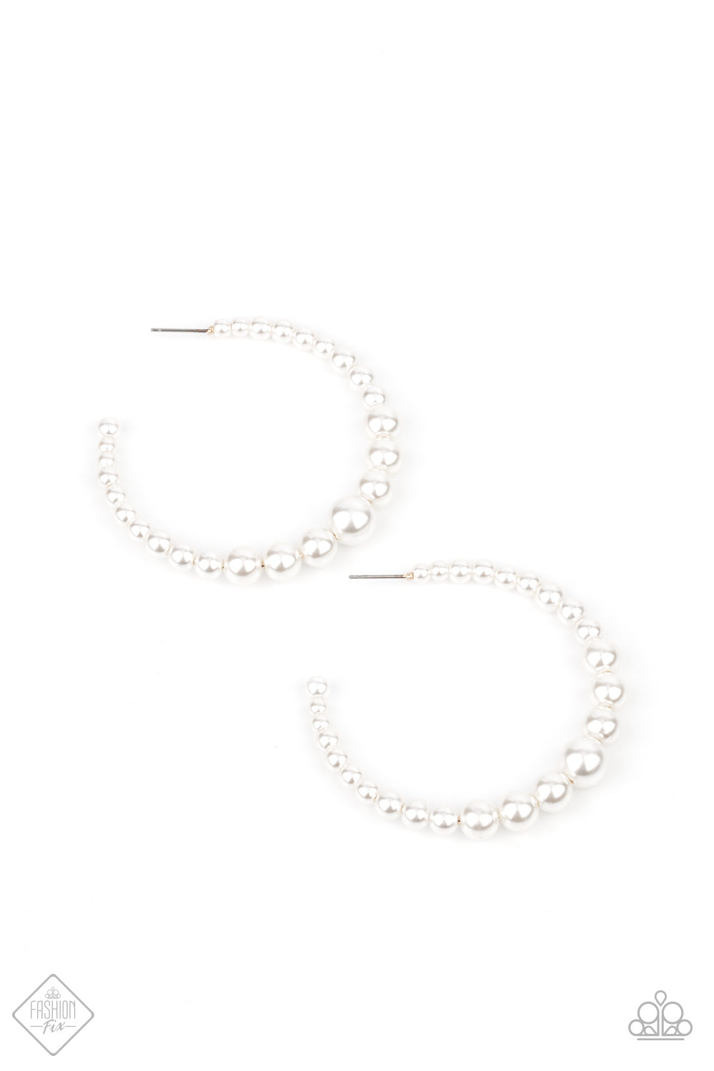 Glamour Graduate White Pearl Earrings Paparazzi Accessories