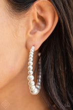 Load image into Gallery viewer, Glamour Graduate White Pearl Earrings Paparazzi Accessories