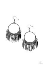 Load image into Gallery viewer, Radiant Chimes - Black Gunmetal Earrings Paparazzi Accessories