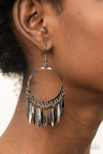 Load image into Gallery viewer, Radiant Chimes - Black Gunmetal Earrings Paparazzi Accessories