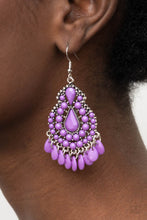 Load image into Gallery viewer, Persian Posh - Purple Earrings Paparazzi Accessories