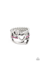 Load image into Gallery viewer, Give Me AMOR - Pink Rhinestone Heart Ring Paparazzi Accessories