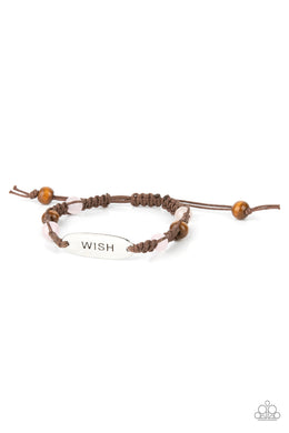 WISH This Way - Pink Pull-Tie Bracelet Paparazzi Accessories