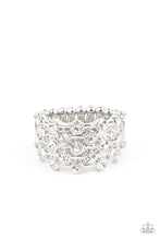 Load image into Gallery viewer, Metro Motivation - White Rhinestone Ring Paparazzi Accessories