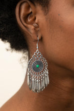 Load image into Gallery viewer, Dream a Little DREAMCATCHER - Green Earrings Paparazzi Accessories