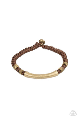 Grounded in Grit - Brown Urban Bracelet Paparazzi Accessories