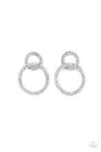 Load image into Gallery viewer, Intensely Icy - White Rhinestone Earrings Paparazzi Accessories