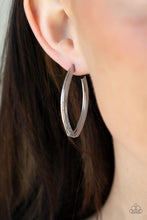 Load image into Gallery viewer, Industrial Illusion - Silver Hoop Earrings Paparazzi Accessories