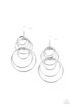 Load image into Gallery viewer, I Feel Dizzy - Silver Earrings Paparazzi Accessories
