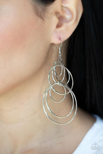 Load image into Gallery viewer, I Feel Dizzy - Silver Earrings Paparazzi Accessories