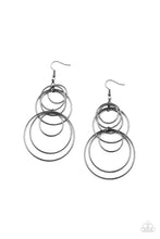Load image into Gallery viewer, I Feel Dizzy - Black Earrings Paparazzi Accessories