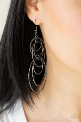 I Feel Dizzy - Black Earrings Paparazzi Accessories