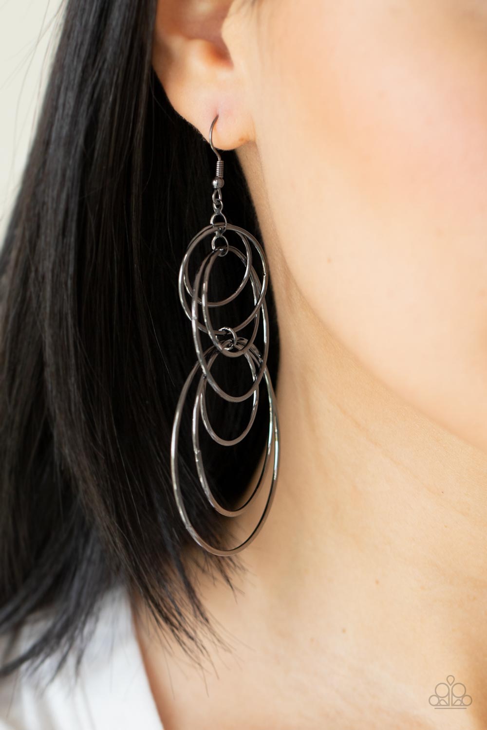 I Feel Dizzy - Black Earrings Paparazzi Accessories