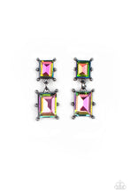 Load image into Gallery viewer, Cosmic Queen - Multi Oil Spill Rhinestone Post Earrings Paparazzi Accessories